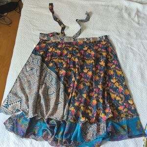 Gorgeous Indian Print Wrap Skirt One Size Fits All